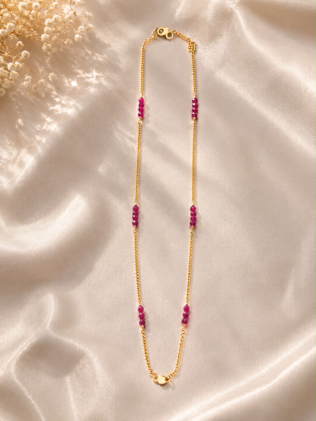 Pink pearl crystal ankelt